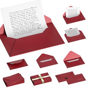 Envelope Letter Invitation 3D model