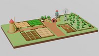 Low Poly Stylized Farm