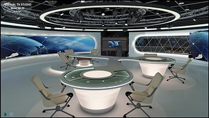 TV Studio News Set 28