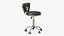 Taburete Silla Cuero Negro