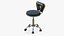Taburete Silla Cuero Negro