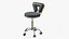 Taburete Silla Cuero Negro