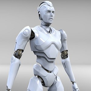 3D model cyborg robot
