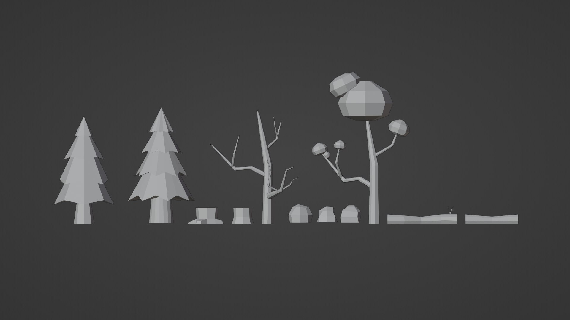 SIMPLE LOWPOLY FOREST PACK 3D Model - TurboSquid 2194735
