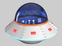 Cartoon UFO PBR