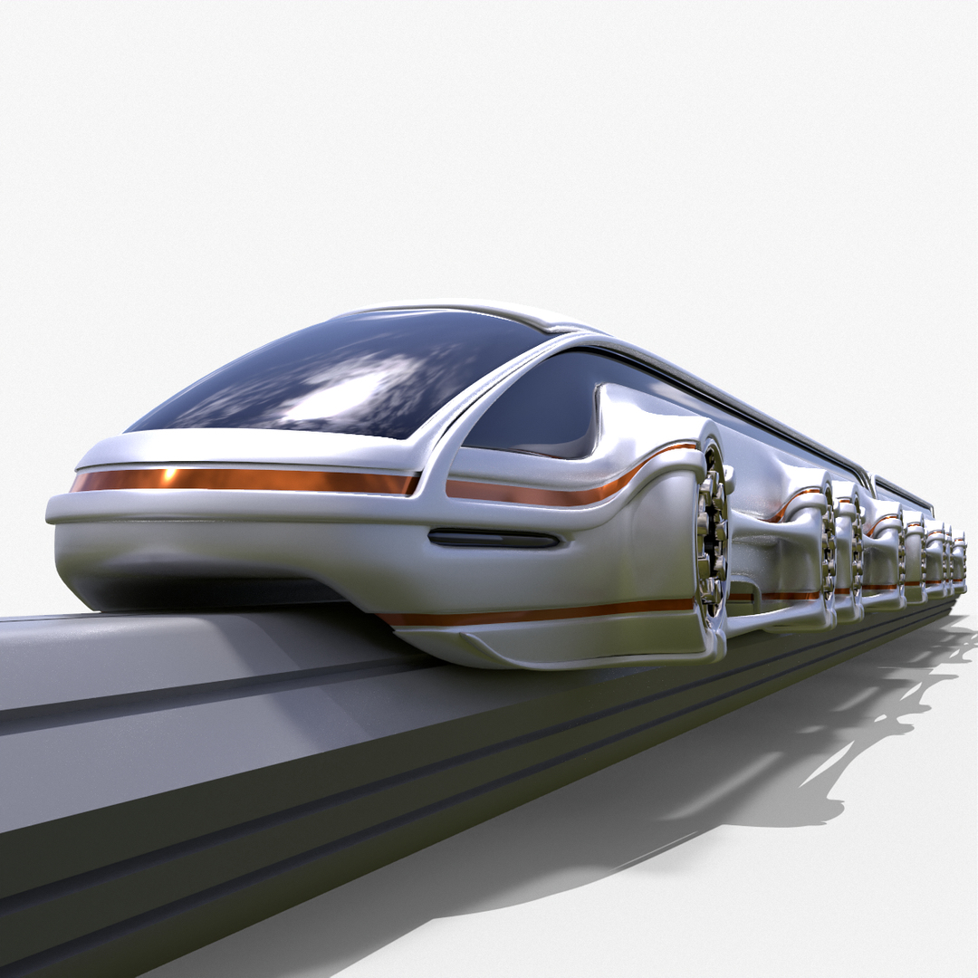 Futuristic train 3D - TurboSquid 1660013