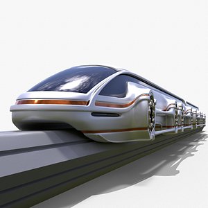 futuristic train 3D