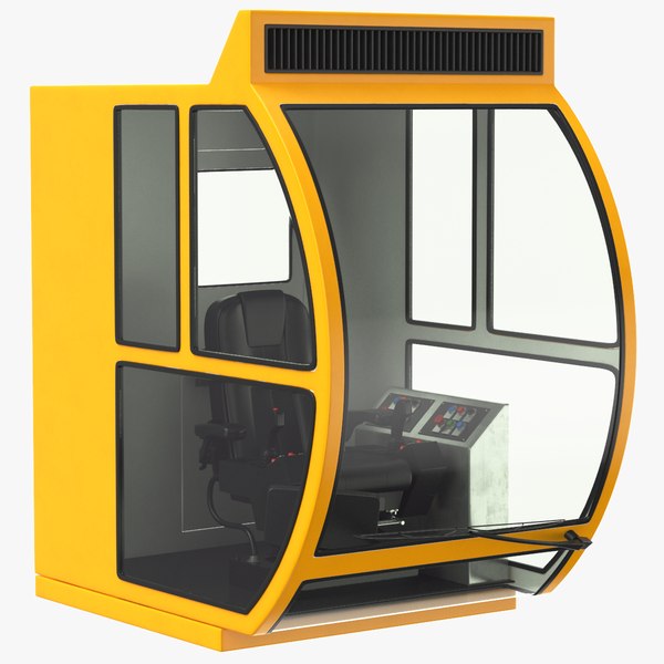 Detailed Crane Cockpit 3D model