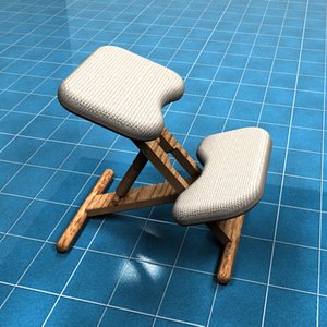 3d model kneeling chair
