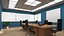 Sala de seminarios con paredes azules