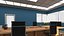 Sala de seminarios con paredes azules