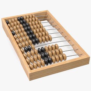 3D soviet wooden abacus model
