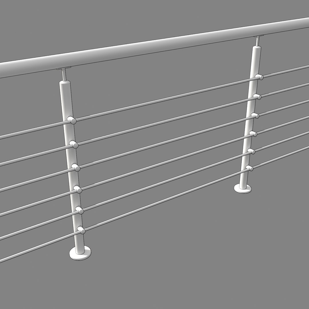 3D Stainless Steel Railing - TurboSquid 1361423