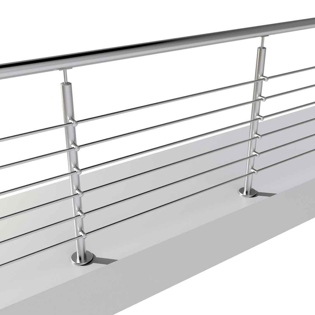 3D Stainless Steel Railing - TurboSquid 1361423