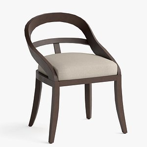 Wooden Dining Chair - Game Ready Low Poly 3D