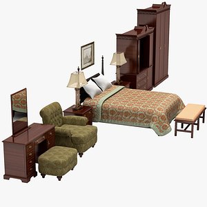 hotel furniture set 3ds
