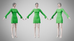 Dress 51 Super Green 3D model
