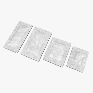 3ds sugar packets white set design
