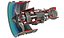 Turbofan complet et en coupe