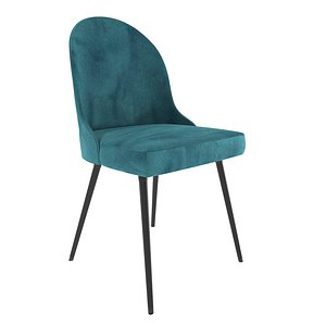3D mid-century dining chair model