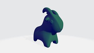 3D Cute toy goat model