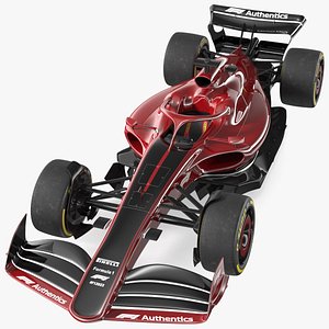 3D Formula 1 2022 Red Livery model