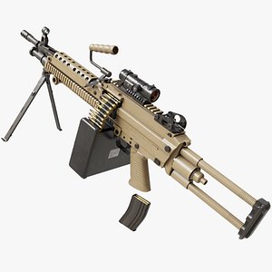 3D model Machine Gun 16 Sandal All PBR Unity UE Textures