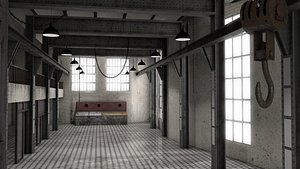 abandoned power plant industry 3D model