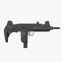 Submachine gun UZI SMG Rigged