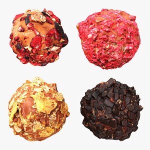 3D Chocolate Truffle collection model