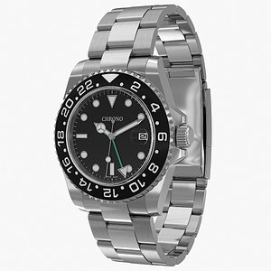 Chrono Watch 3 Black Bezel