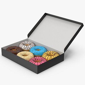 Colored Donuts In The Box