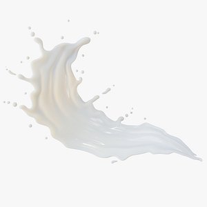 Milk Splash Curve 3D model