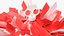Cheerleading Pom Poms Pair Red