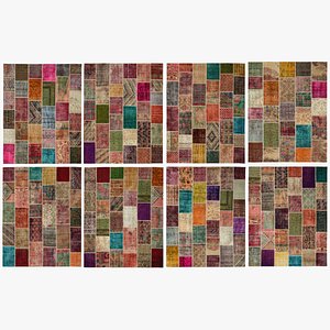 Kilim vintage patchwork vol 15 3D model