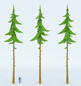 cartoon forest spruce model