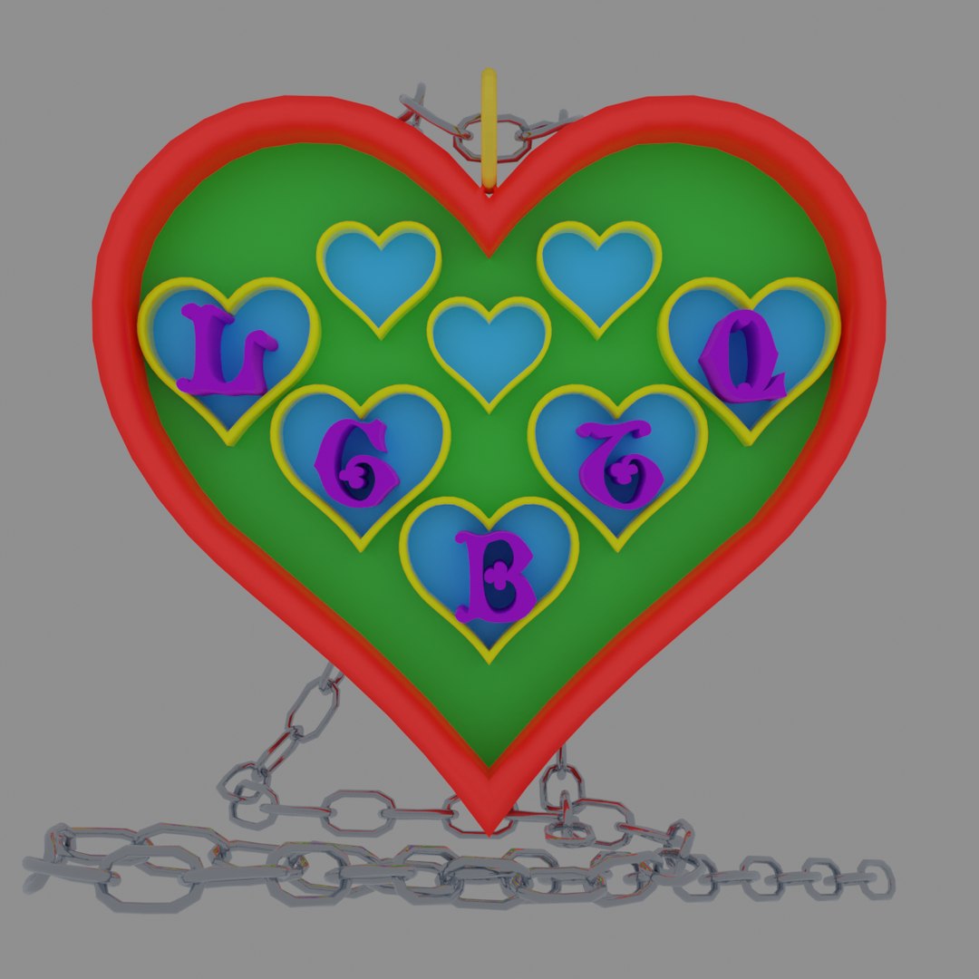 LGBTQ Locket Model - TurboSquid 2089061