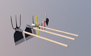 3D model garden hoe
