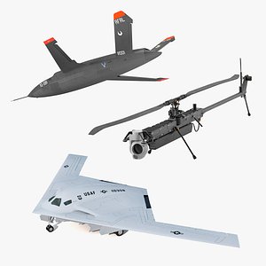 USA UAVs Rigged for Maya Collection