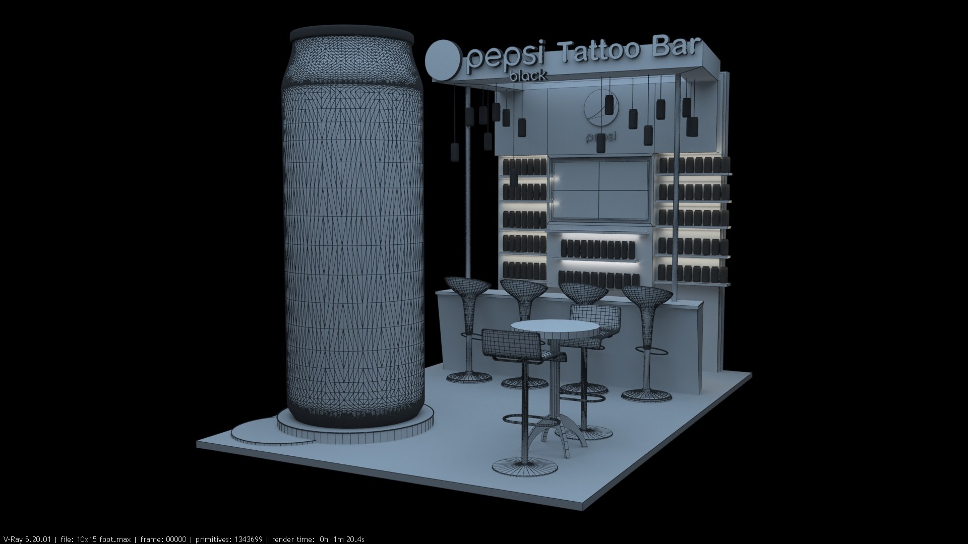 3D Pepsi Setup Design Model - TurboSquid 1495479