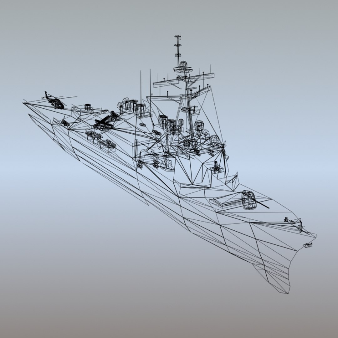 uss arleigh burke class 3d model