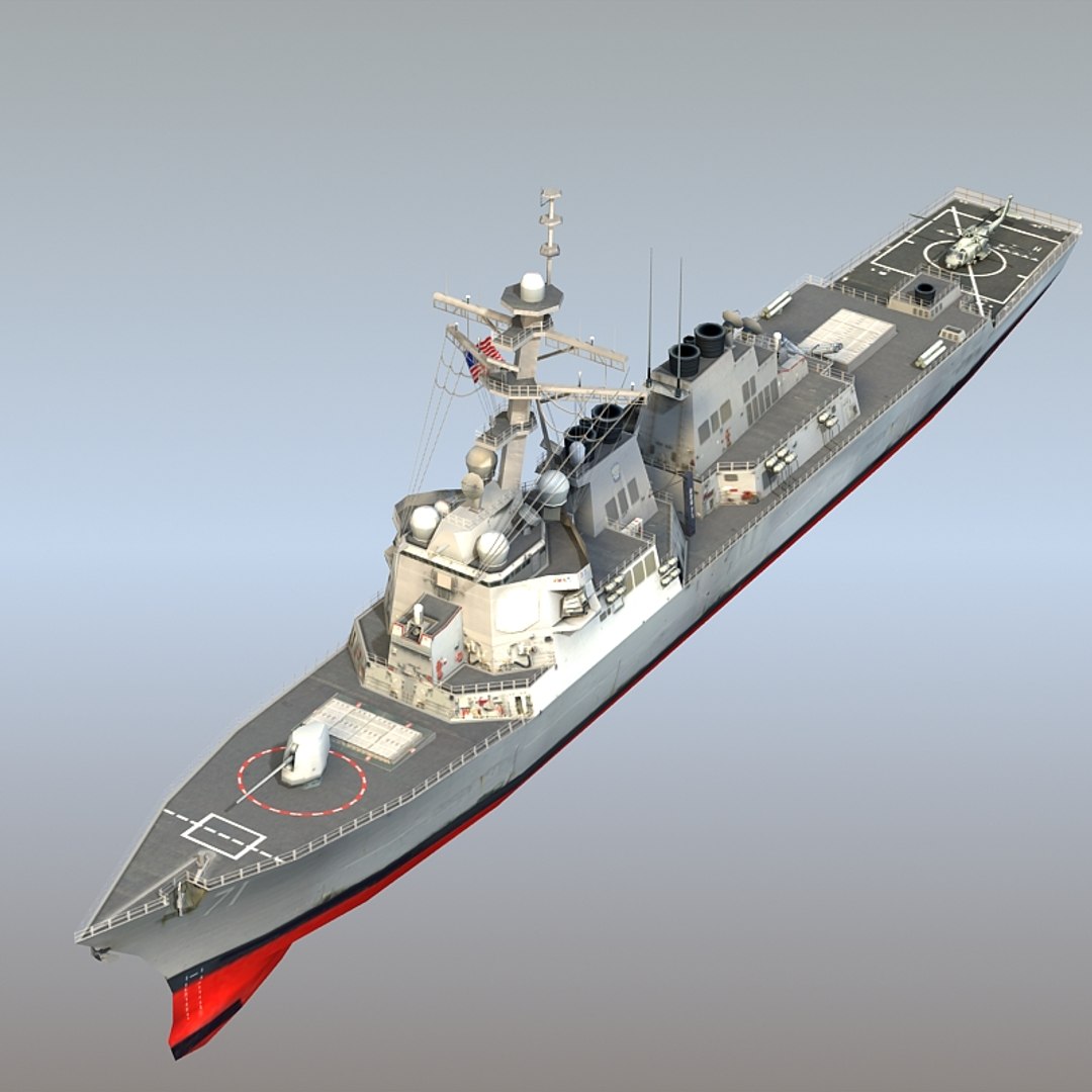 uss arleigh burke class 3d model