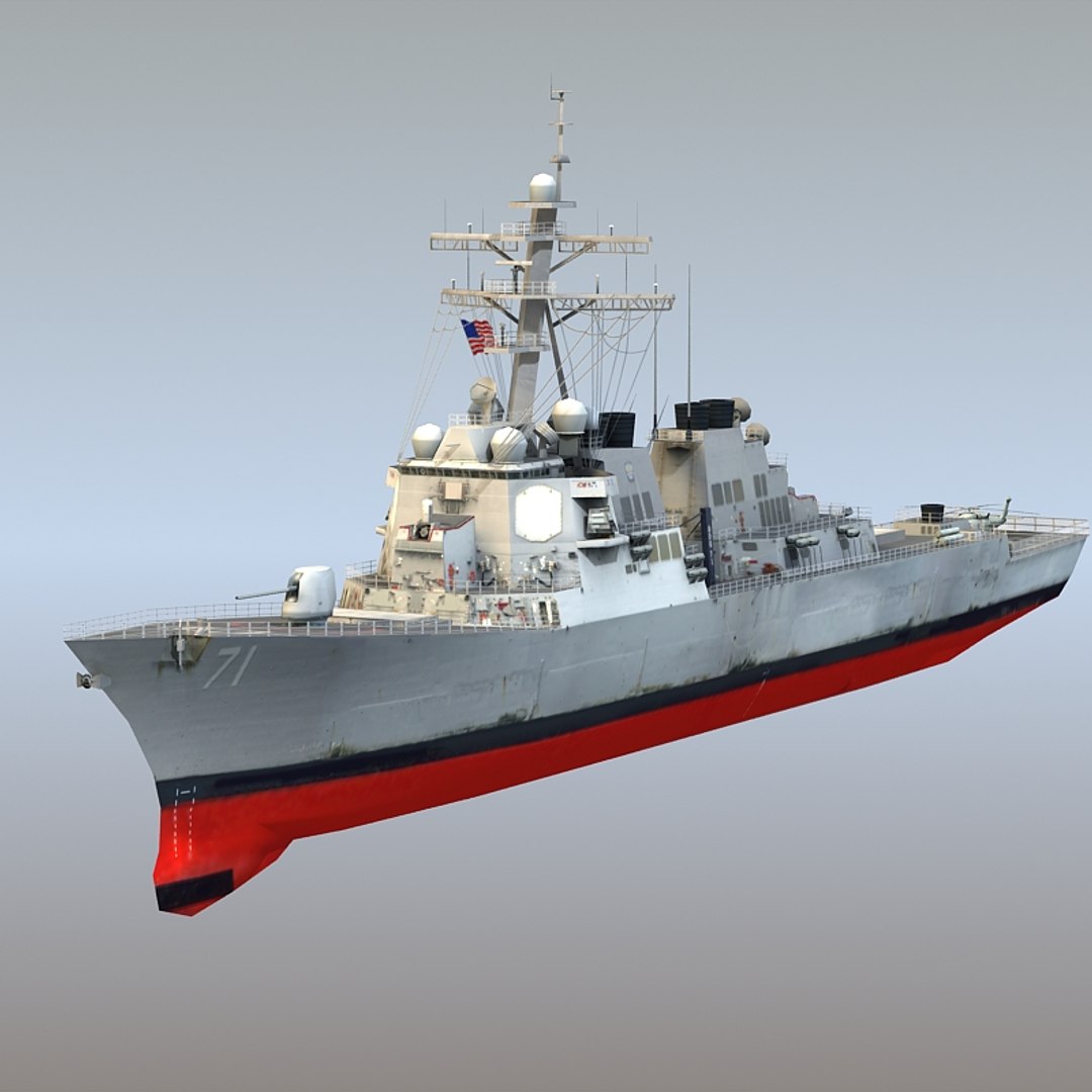 uss arleigh burke class 3d model