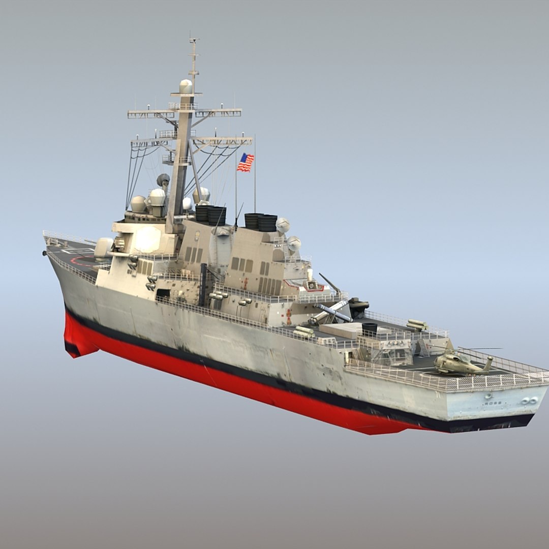 uss arleigh burke class 3d model