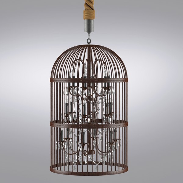 Vintage store birdcage chandelier