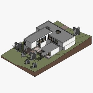 3D Modern house - Revit model