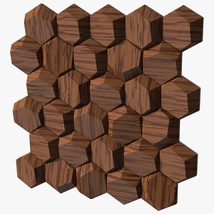 3D Wall Panel Octagon Wood 3D
