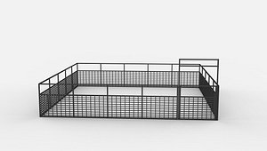 3D Panels Fencing 3D model