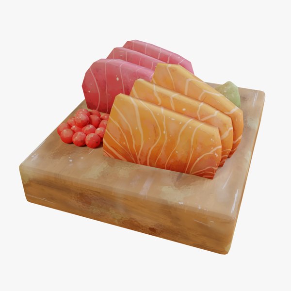 modelo 3d Hand-painted Sashimi - TurboSquid 2045985