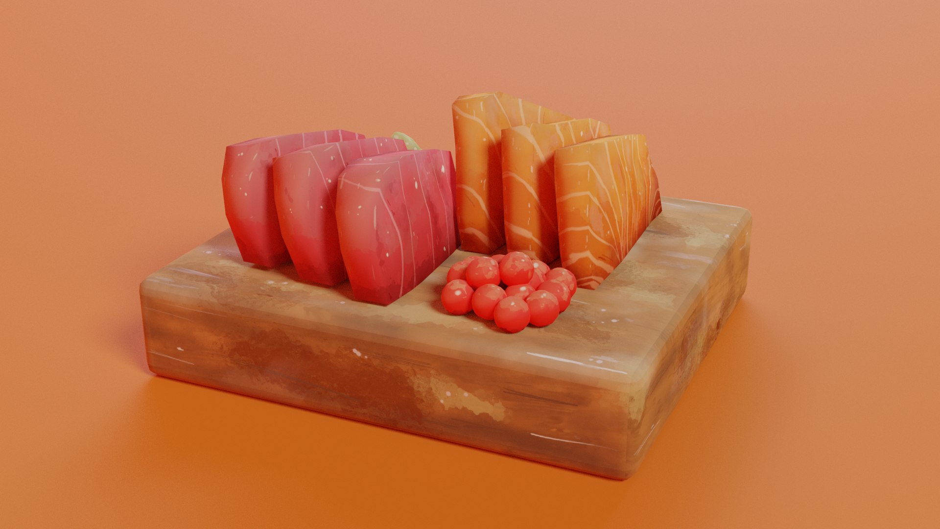 Hand-painted Sashimi 3D Model - TurboSquid 2045985